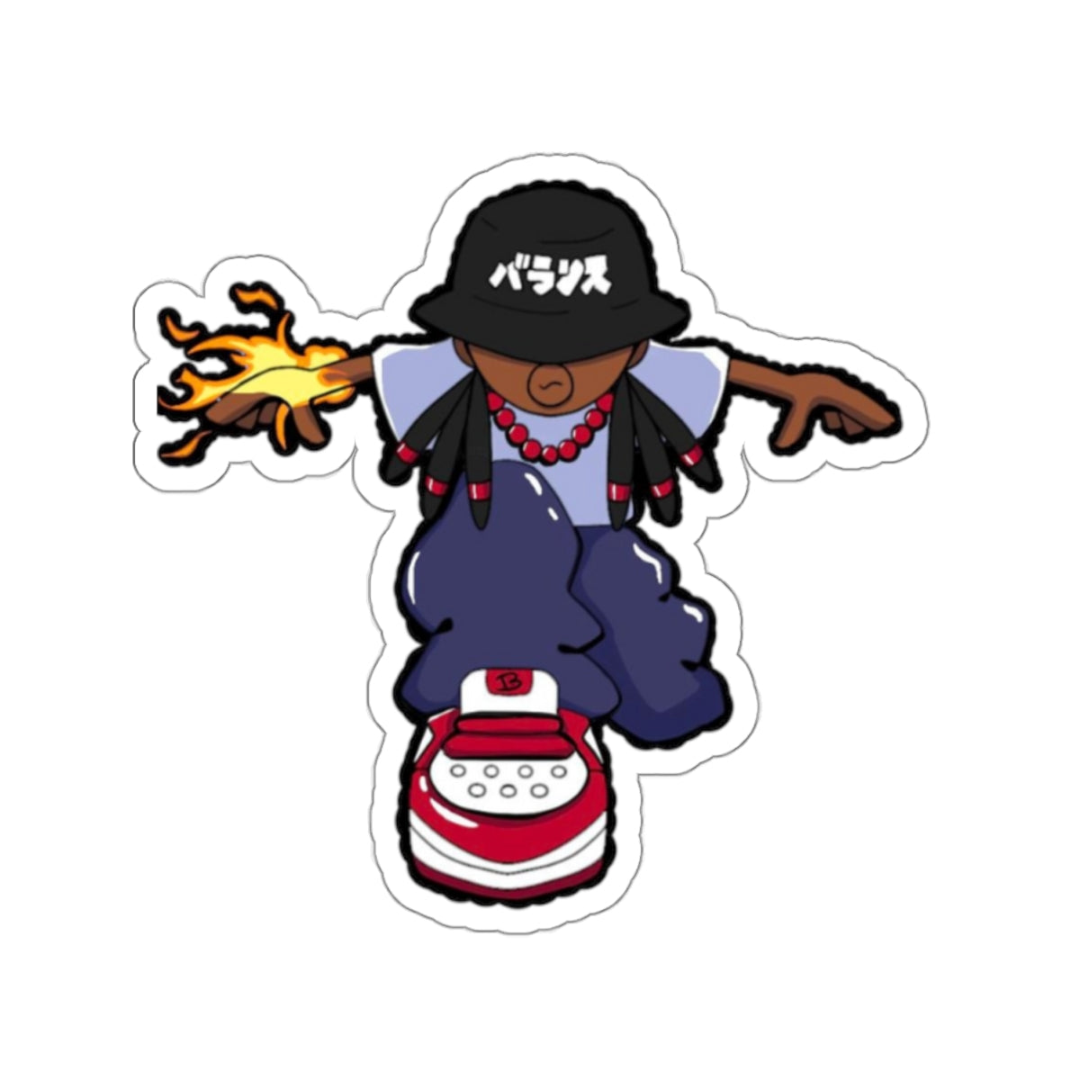 Balance Kun Flame Kiss-Cut Stickers