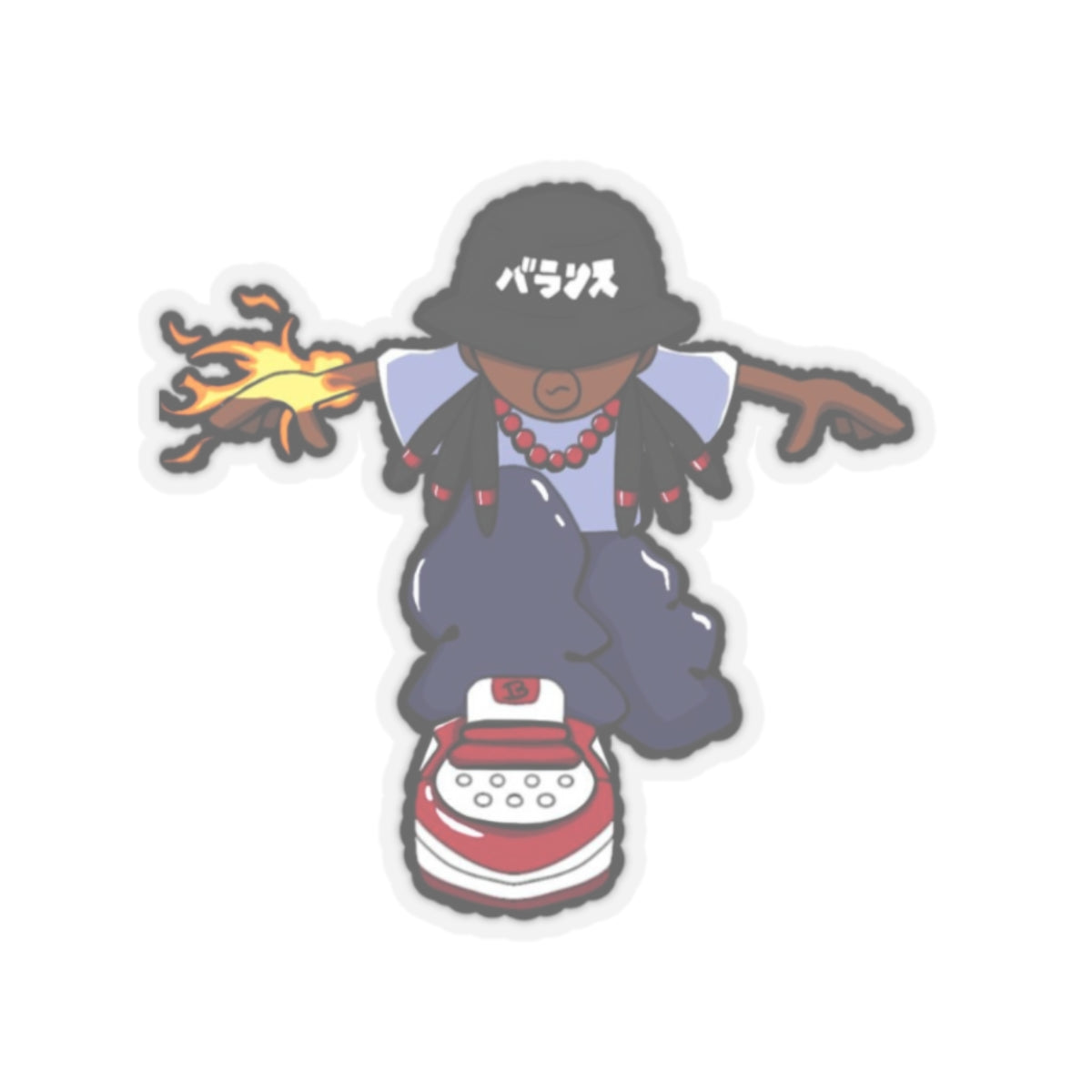 Balance Kun Flame Kiss-Cut Stickers