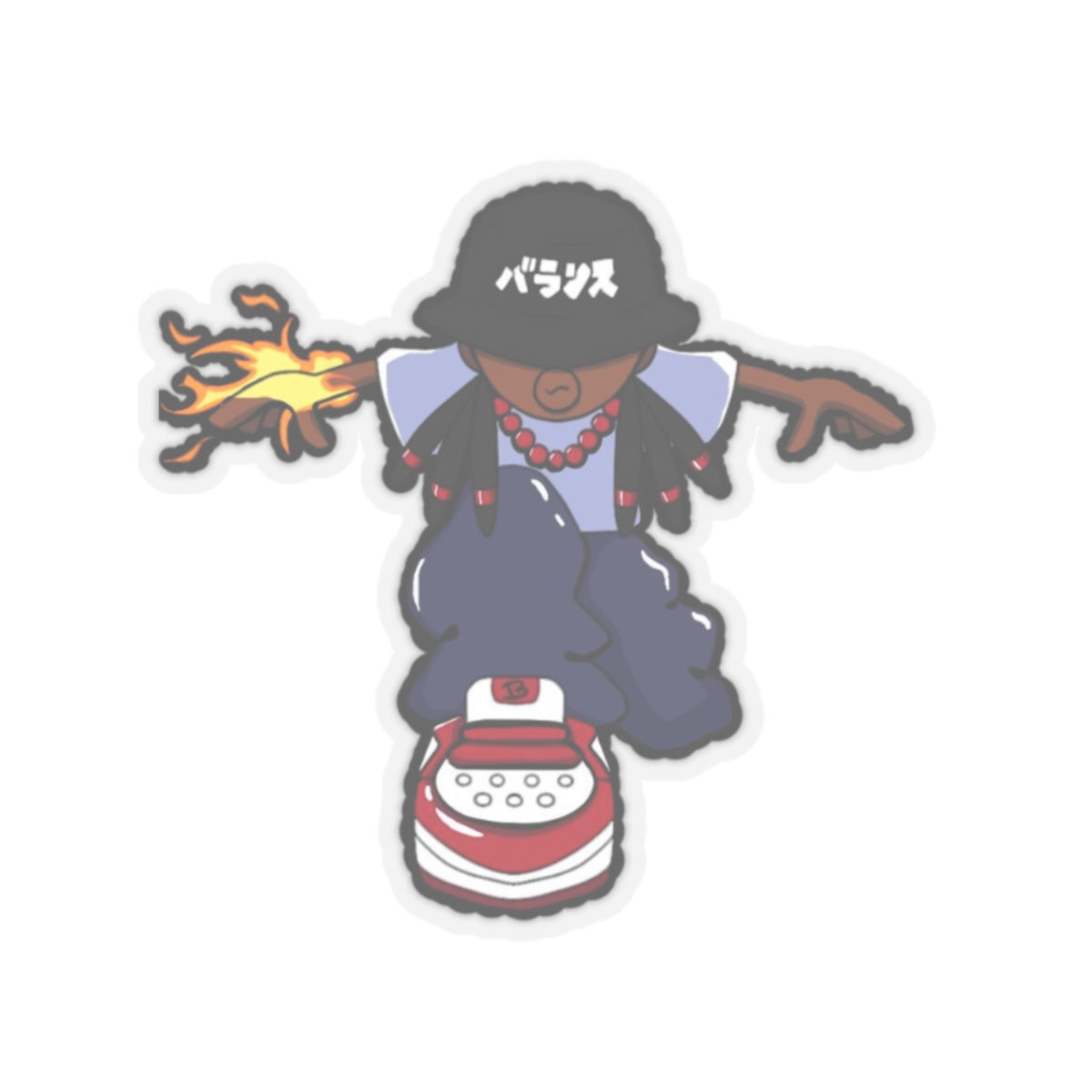 Balance Kun Flame Kiss-Cut Stickers